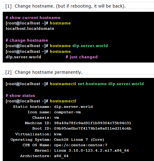 更改hostname