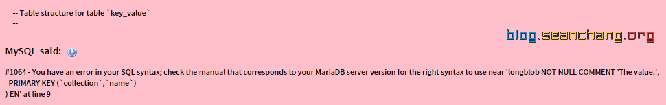 SQL Error