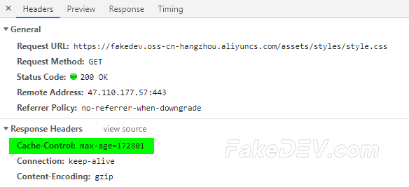 Response Headers Cache-Control 截图