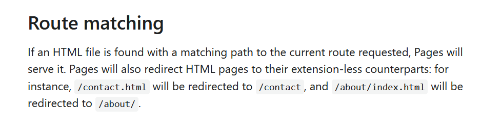 CloudFlare Pages 官方文档关于 .html 结尾页面重定向的说明